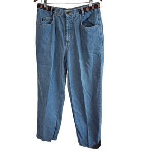 Democracy Vintage Beaded Jeans Women Size 14 Blue Y2K Cottage Boho Western Indie
